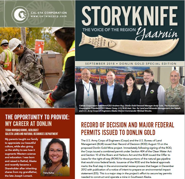 2018 Storyknife September Donlin Issue COVER