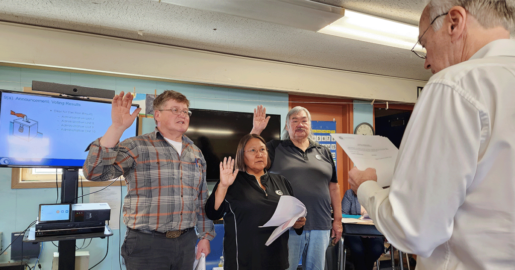 Picture of Calista directors taking oath of office in 2023.